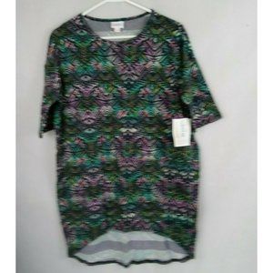 NWT Lularoe Irma Tunic With Multi-Color African Design Size XXS